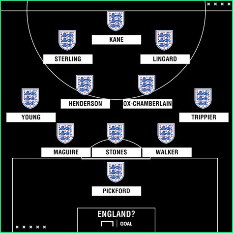 england football team line up